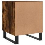 vidaXL Table de chevet chêne fumé 40x40x50 cm bois d'ingénierie