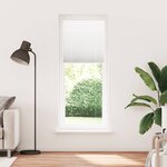 vidaXL Store plissé blanc 70x200 cm largeur du tissu 69 4 cm polyester