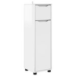 vidaXL Ensemble de mobilier de salle de bain 4 Pièces Blanc brillant