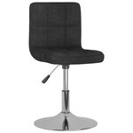 vidaXL Chaise pivotante de salle à manger Noir Tissu
