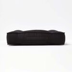 Coussin bouée rehausseur en suédine Noir  50 x 50 x 10 cm - HOMESCAPES