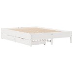 vidaXL Cadre de lit sans matelas blanc 120x190 cm bois de pin massif