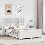 vidaXL Cadre de lit sans matelas blanc 120x200 cm bois de pin massif