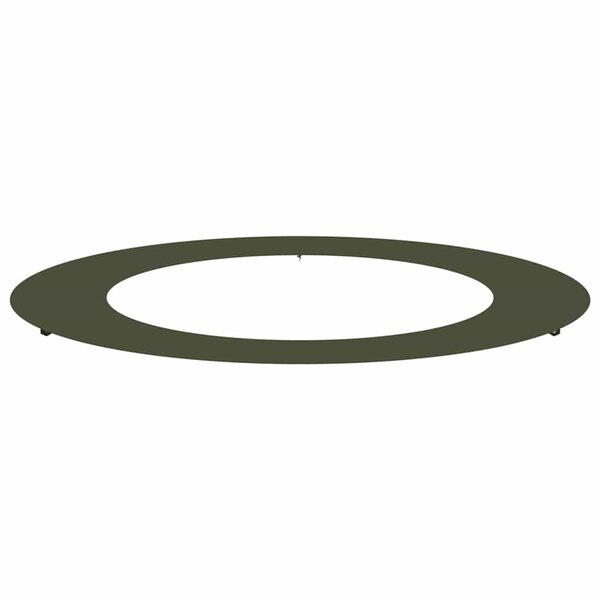 vidaXL Anneau d'arbre plat Vert olive Ø60 / 90 cm Acier