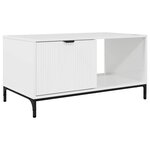 vidaXL Table basse Blanc brillant 90 x 49 x 46 cm Bois d'ingénierie