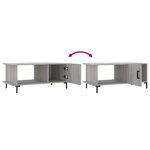 vidaXL Table basse sonoma gris 90x50x40 cm bois d'ingénierie