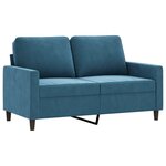 vidaXL Ensemble de canapés 2 Pièces avec coussins Bleu Velours