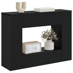 vidaXL Table console Rayé Noir 101 x 29 x 74 cm Bois d’ingénierie