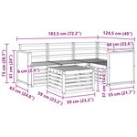 vidaXL Ensemble de canapés d'extérieur 5 Pièces Naturel 59 x 59 x 37 cm