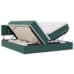vidaXL Lit de Rangement avec tête de lit 2 pièces Vert foncé