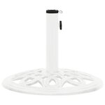 vidaXL Socle de parasol Blanc 40x40x32 cm Fonte