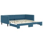 vidaXL Lit de jour avec lit gigogne bleu 100x200 cm velours