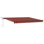 vidaXL Auvent rétractable automatique avec LED Orange et Marron 400x350 cm