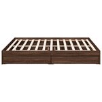 vidaXL Cadre de lit avec tiroirs sans matelas chêne marron 200x200 cm