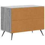 vidaXL Cabinet de chevet Sonoma gris 62 x 34 5 x 47 5 cm