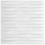 vidaXL Panneaux muraux 12 Pièces blanc 50x50 cm XPS 3 m² pierre
