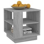 vidaXL Table basse Sonoma gris 40x40x43 cm Bois d'ingénierie