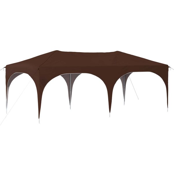 vidaXL Tente de fête pop-up 575 x 288 x 245 cm Marron Tissu Oxford