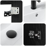 vidaXL Meuble de salle de bain avec robinet Chêne noir