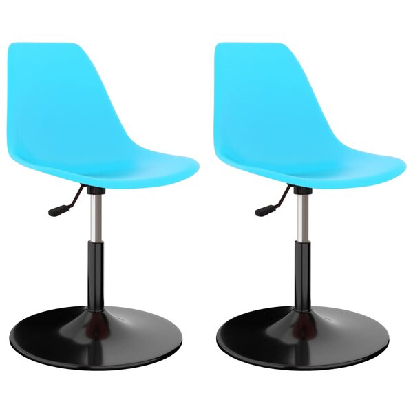 vidaXL Chaises à manger pivotantes lot de 2 bleu PP
