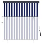 vidaXL Store roulant d'extérieur 140x250 cm Bleu et blanc