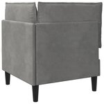 vidaXL Sofa avec rangement Gris clair Velours