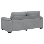 vidaXL Canapé à 2 places gris clair 140 cm tissu