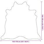 vidaXL Tapis en peau de vache véritable 150 x 170 cm Beige