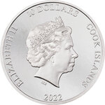 Monnaie ROCK 2 Oz Argent 10$ Cook Islands 2022