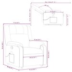 vidaXL Fauteuil inclinable de massage Gris Similicuir