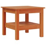 vidaXL Table basse cire marron 45x45x40 cm bois massif de pin