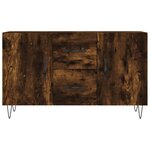 vidaXL Buffet chêne fumé 100x36x60 cm bois d'ingénierie