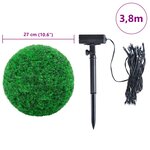 vidaXL Boules de buis artificielles avec lumières LED 2 Pièces vert 27 cm