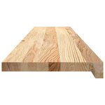 vidaXL Marches d'escalier 2 Pièces non traité bois de chêne massif