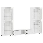 vidaXL Ensemble meuble TV FLORIN Blanc brillant Bois d'ingénierie