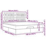VidaXL Cadre de lit ottoman avec matelas noir 180x200 cm tissu