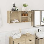 vidaXL Armoire murale de bain chêne sonoma 80x25x40 cm bois ingénierie
