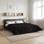 vidaXL Duvet complet toute l'année Matelassé Noir 220 x 260 cm