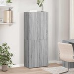 vidaXL Armoire de classement sonoma gris 60x32x153cm bois d'ingénierie