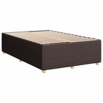 vidaXL Sommier à lattes de lit et matelas marron foncé 120x190cm tissu