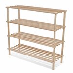 vidaXL Range-chaussures à 4 étagères 2 Pièces Bois de sapin solide