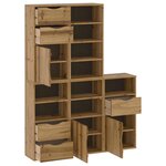 vidaXL Armoires latérales 5 Pièces ODDA 40x24x79 cm bois massif pin