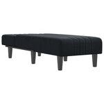 vidaXL Chaise longue noir velours