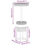 vidaXL Ensemble de bar de jardin avec coussins 5 Pièces marron poly rotin