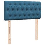 vidaXL Lit ottoman avec matelas et LED bleu foncé 80x200cm velours