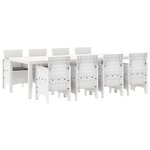 vidaXL Ensemble de salle à manger pour jardin 9 Pièces Gris clair