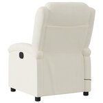 vidaXL Fauteuil inclinable de massage électrique crème velours