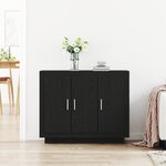 Buffet vidaXL Chêne Noir 92x35x75 cm Bois Stratifié