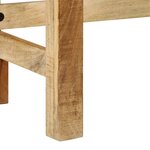 vidaXL Table de coiffeuse avec miroir en bois massif de manguier brut