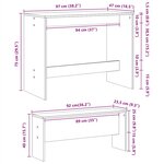 vidaXL Ensemble table à manger et bancs 3 Pièces bois d'ingénierie
